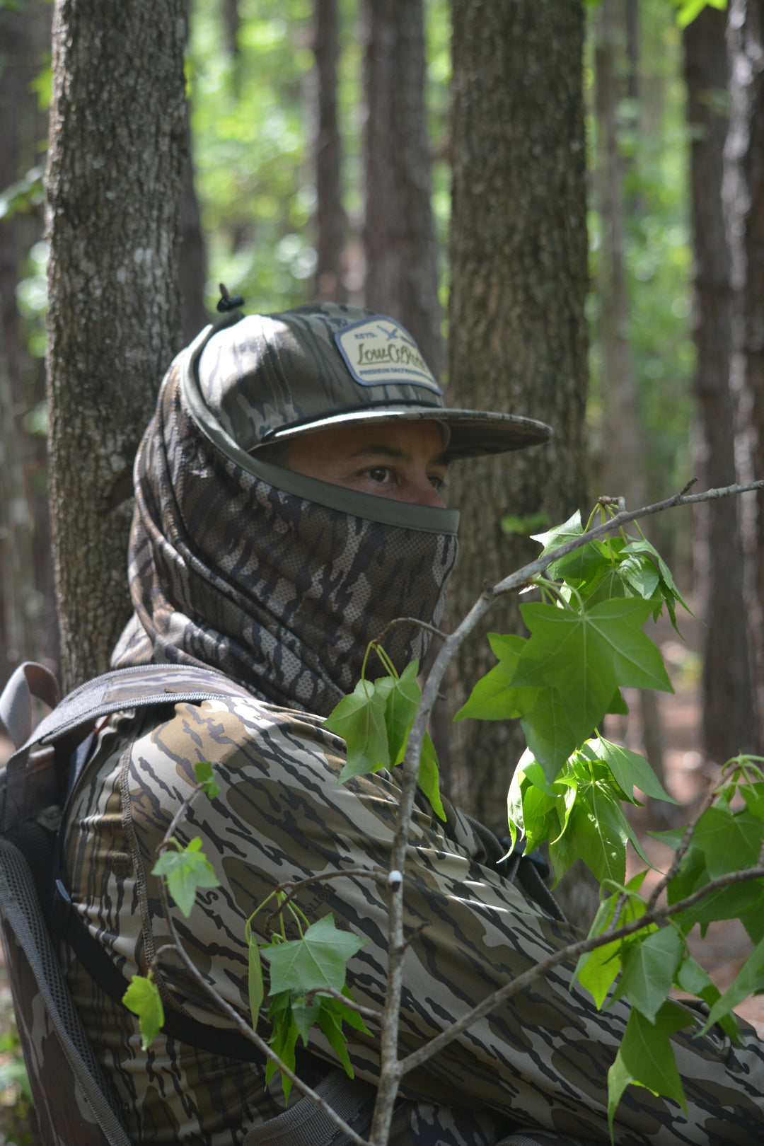 LOWCO BIRD PATCH, LOST HAT CO, MOSSY OAK BOTTOMLAND CAMO