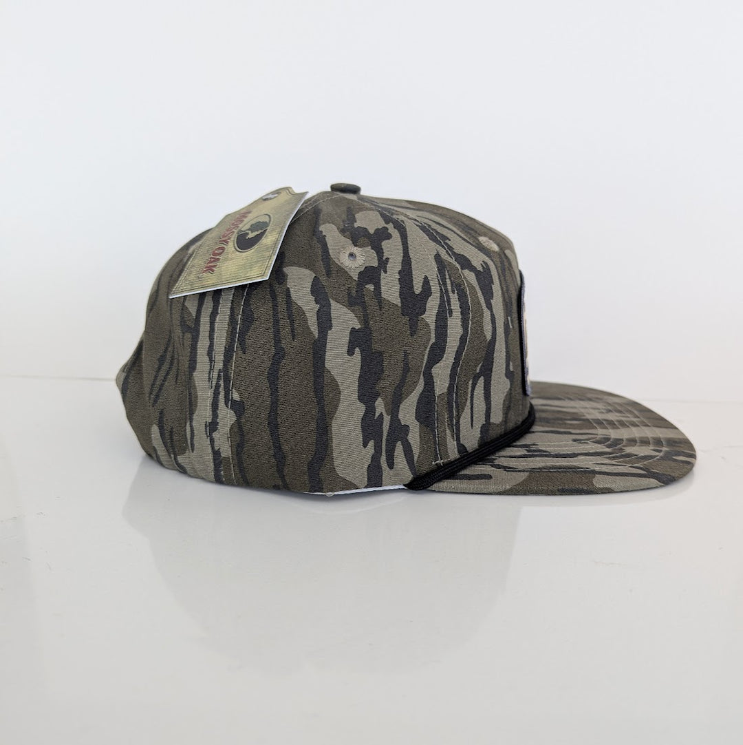 LOWCO BIRD PATCH, LOST HAT CO, MOSSY OAK BOTTOMLAND CAMO