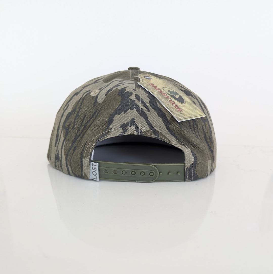 LOWCO BIRD PATCH, LOST HAT CO, MOSSY OAK BOTTOMLAND CAMO