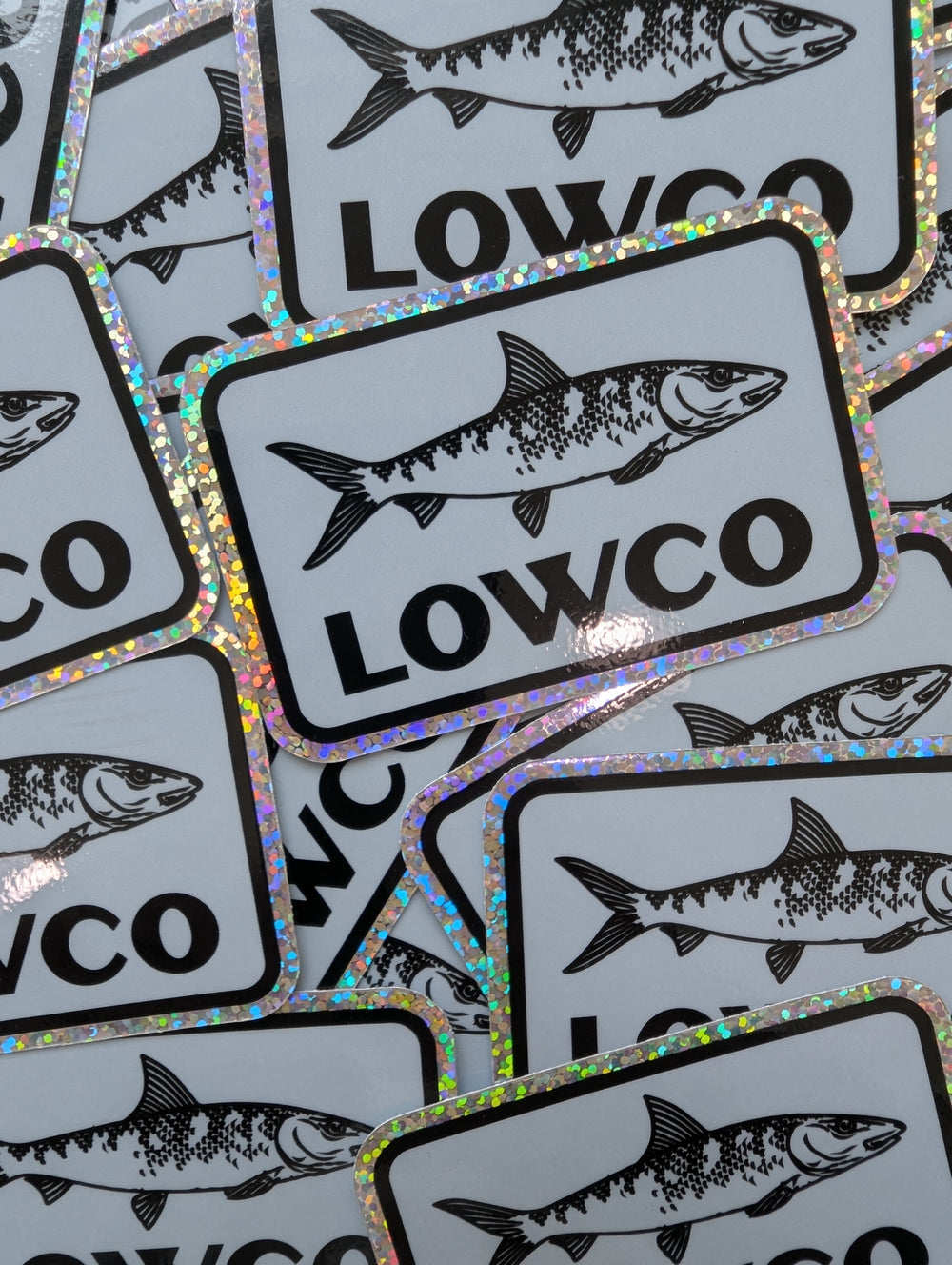 Bonefish Sticker with Glitter Finnish