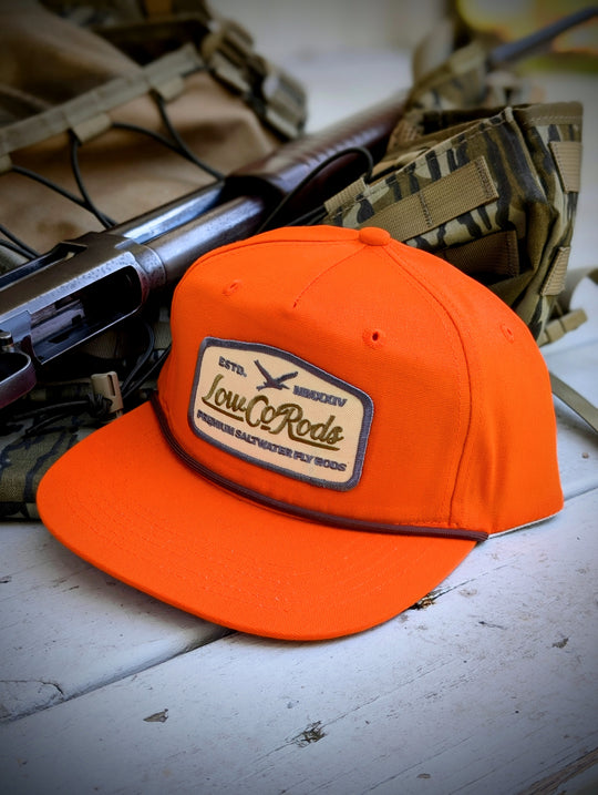 LOWCO BIRD PATCH, LOST HAT CO, BLAZE ORANGE