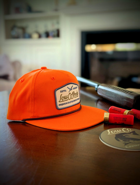 LOWCO BIRD PATCH, LOST HAT CO, BLAZE ORANGE