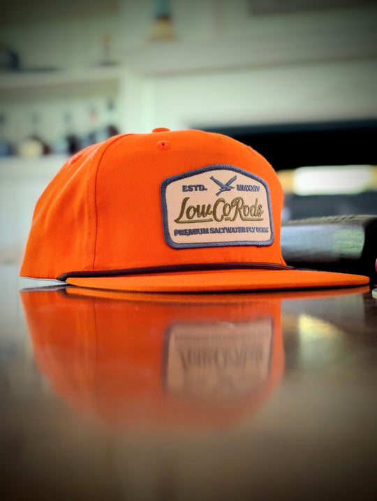 LOWCO BIRD PATCH, LOST HAT CO, BLAZE ORANGE