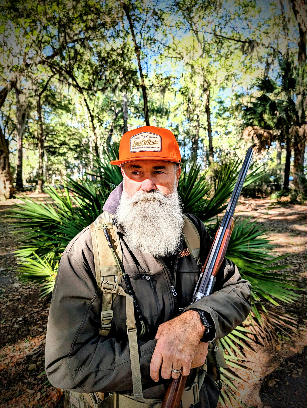 LOWCO BIRD PATCH, LOST HAT CO, BLAZE ORANGE