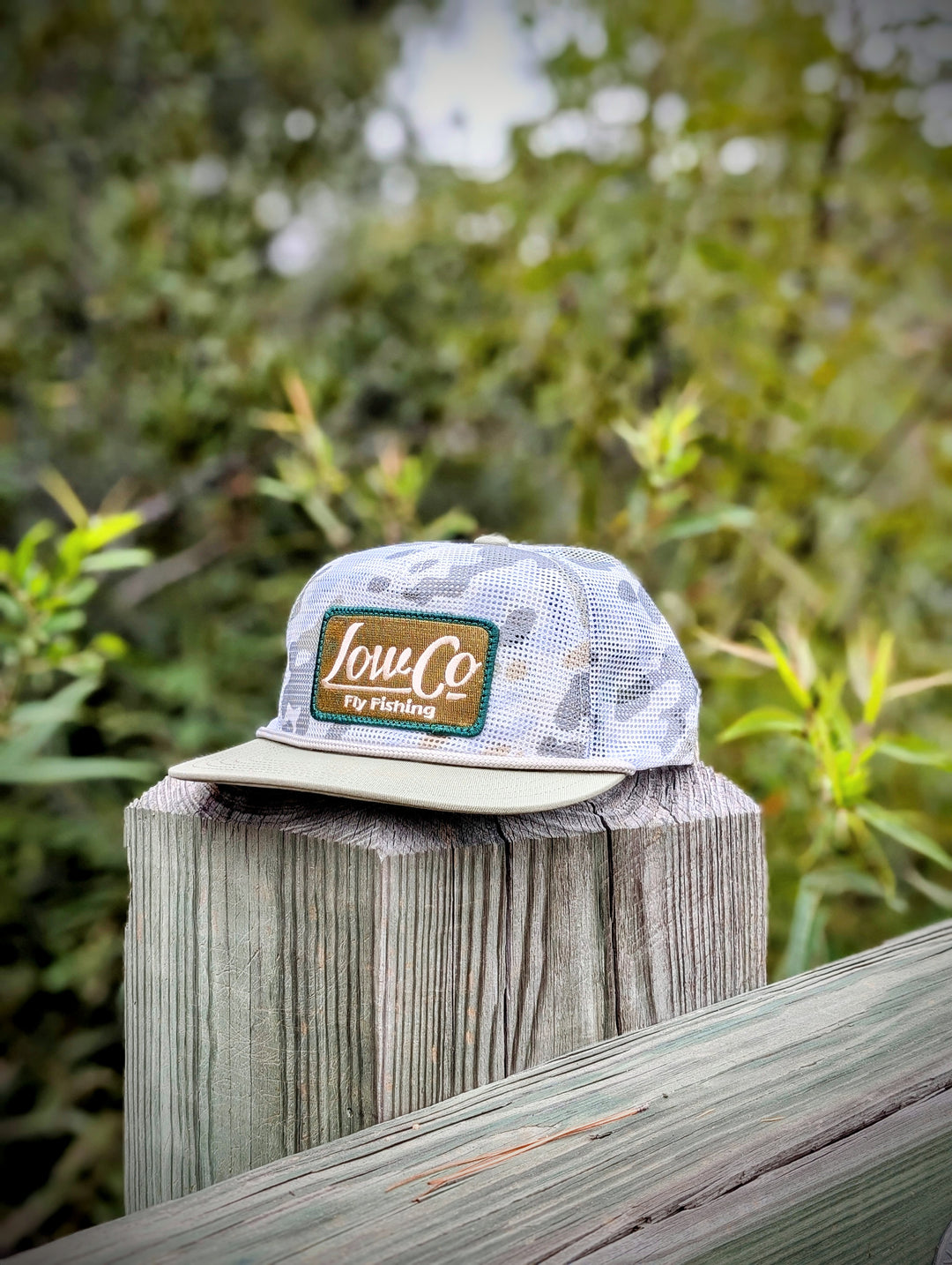 LOWco Fly Fishing Patch Hat  - SOBRO The MeshFest - Full Mesh - 5 Panel Camo